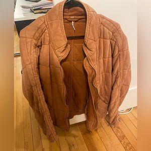 Free People Dolman Sleeve Quilted Jacket- Burnt Orange